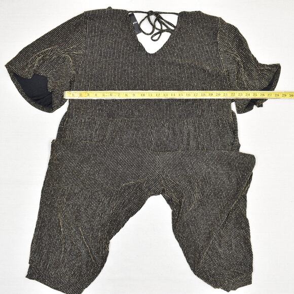 NEW Torrid Women's Jumper Striped Taper Leg Sparkly Rayon Multicolor Size 4 - Picture 4 of 8